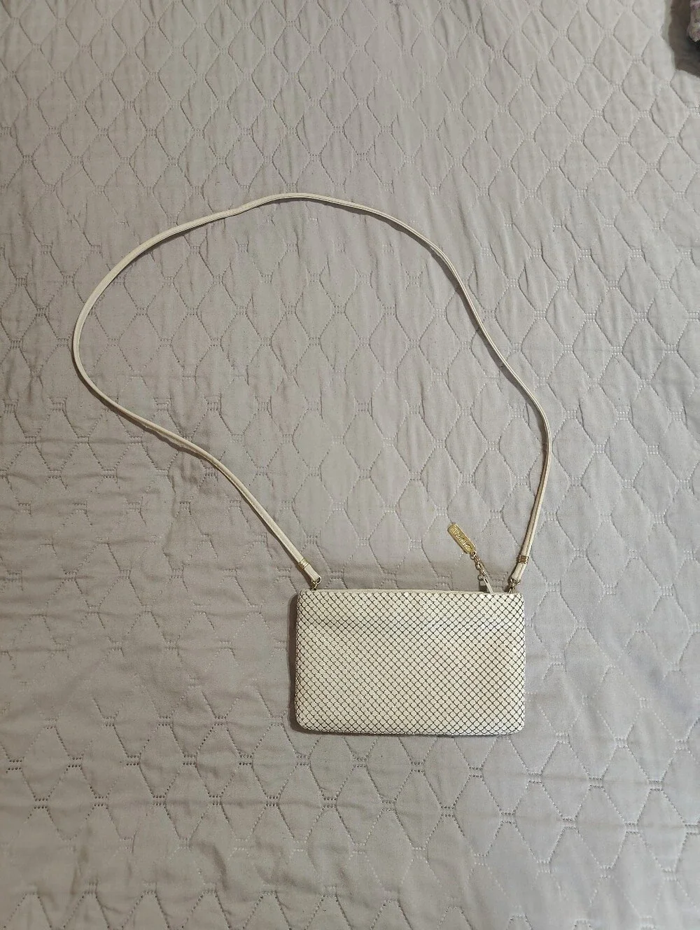 Whiting & Davis Vintage Metal Mesh Crossbody Bag Removable Strap